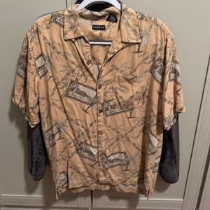 Peach virgin islands button up